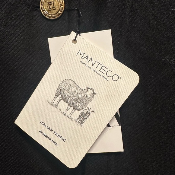 Zara  MANTECO Black Coat with Gold Button Detail - Picture 2 of 6